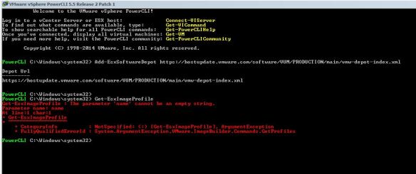 get-esximageprofile error